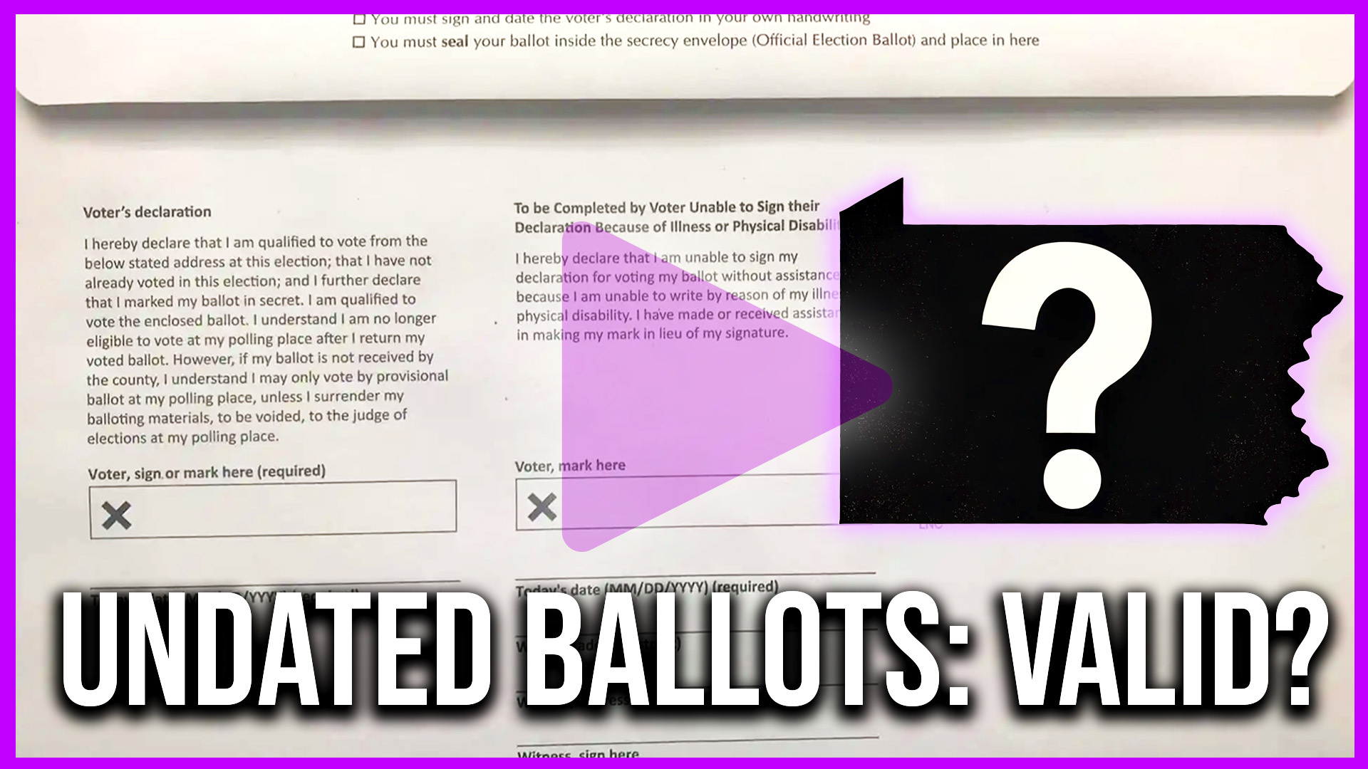 Should undated or incorrectly dated mail-in ballots still be counted?